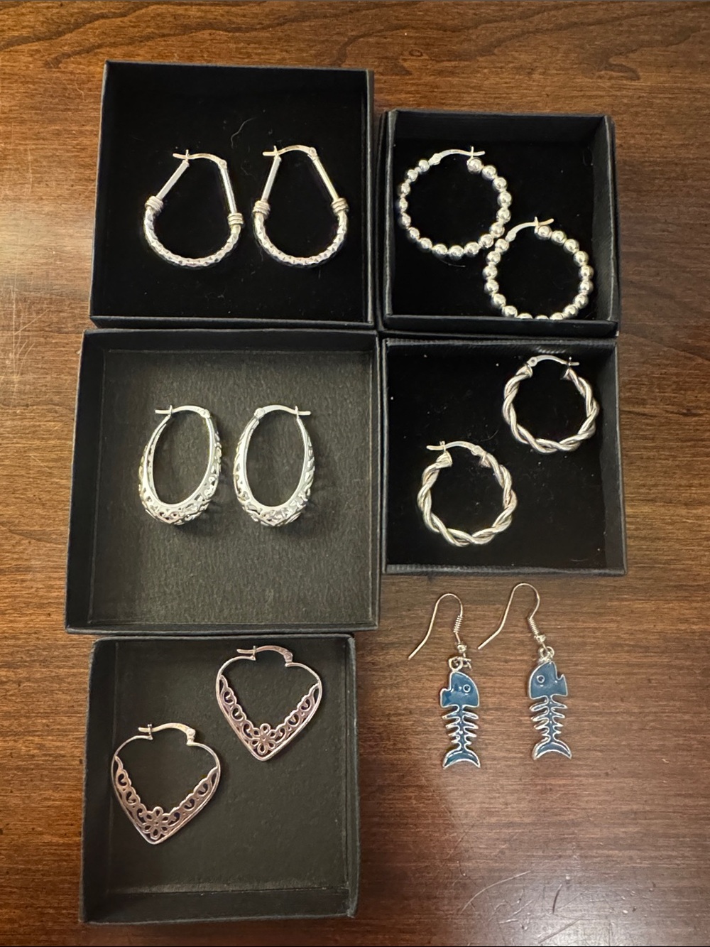 Silver Tone Hoop Earring Set - Versatile Women's Jewelry